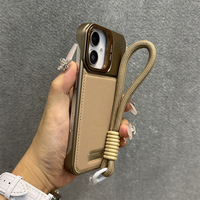 Couverture rigide sans fil avec lanière étui magnétique pour iPhone 16 15 14 Pro Max Plus 13 12 11 étuis de placage de support