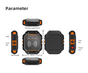 Nhỏ BT <span class=keywords><strong>RFID</strong></span> Scanner 865-868MHz/902-928MHz xách tay UHF kho <span class=keywords><strong>RFID</strong></span> <span class=keywords><strong>Reader</strong></span> và nhà văn với 1250mAh cho Android Điện thoại thông minh - Product Image 6