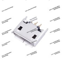 Connecteur USB ZX Micro5P Base V8 à fente verticale à 180 degrés, coque en fer, broches en cuivre, borne PCB pour téléphone portable