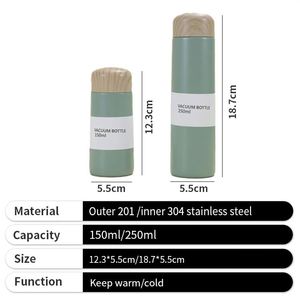 Custom Mini Metal <b>Water</b> <b>Bottle</b> Portable Stainless Steel Office Thermal Cup with Logo - Product Image 2