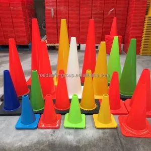 30/45/70/90cm High Reflective Emergency Safety Warning Flexible orange PVC Traffic Cones Wholesale