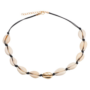 Yiwu 2019 Summer Beach Wind Fashion Seashell Necklace Geometric Gold Cowrie <strong>Shell</strong> Necklace <strong>Choker</strong> - Product Image 5