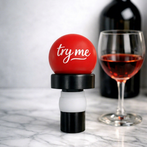 Custom PP Plastic Wine <b>Bottle</b> <b>Stopper</b> Screw-On Closure with Silk Screen Printing Made in China - Product Image 1