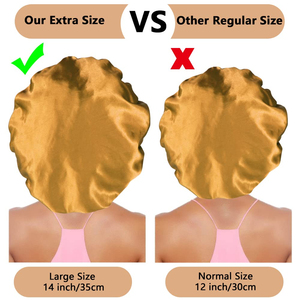 หมวกคลุม<span class=keywords><strong>ผม</strong></span>ซาตินสีดำขนาดใหญ่พิเศษ 14 นิ้ว พิมพ์ลายตามสั่ง SOLPOP สำหรับผู้หญิงผมเปีย <span class=keywords><strong>ผม</strong></span>หยิก - Product Image 2