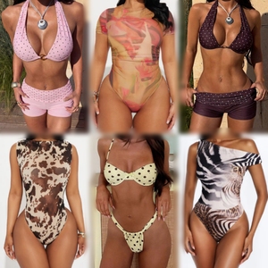 Mixed Stock Women Swimwear <b>Bundle</b> Wholesale Lot, Bikini One-Piece Tankini Used Clothing Bulk Summer Beachwear Assorted - Product Image 1