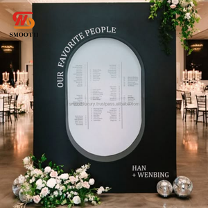 SMOOTH Black Acrylic Backdrop <b>Welcome</b> <b>Sign</b> <b>Wedding</b> Props Elegant Events Decoration for - Product Image 1