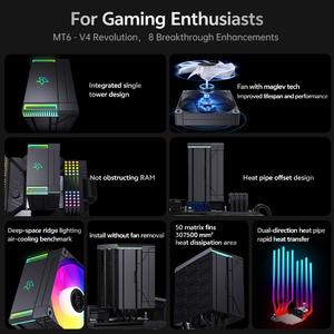 Snowman RGB ống nhiệt <span class=keywords><strong>CPU</strong></span> Quạt làm mát nhôm tự làm chơi game PC giải pháp hoàn hảo đa màu hiệu ứng ánh sáng - Product Image 6