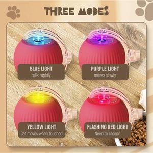 Pawfect Bedding Company <b>Interactive</b> Cat <b>Toy</b> Ball Chaser Led Rechargeable Usb Blue P02 - Product Image 3