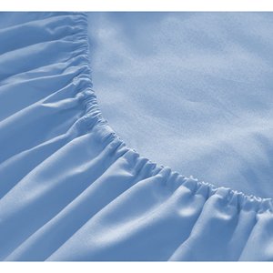 Deep Pocket High Quality Bedding 1800 <strong>Thread</strong> Count Hotel Home <strong>Bedsheet</strong> 4 Piece Bed Sheet Set Light Blue Color - Product Image 3