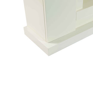 <span class=keywords><strong>Cheminée</strong></span> électrique autoportante moderne blanche de 50 pouces avec protection contre la surchauffe, cadre contemporain en MDF pour usage hôtelier et domestique - Product Image 4