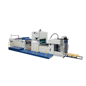 Automatic multi-function film Thermal and water-based glue film laminator machine with chain knife(GK-FM-1080BN)