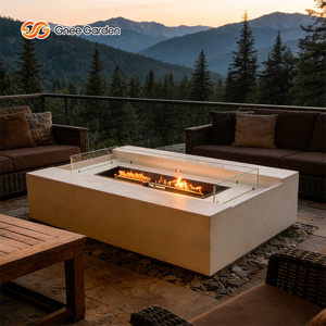Gnee Garden – Brasero d'extérieur moderne au bioéthanol, autoportant, en acier inoxydable, rectangulaire, avec verre, chauffage écologique - Product Image 4