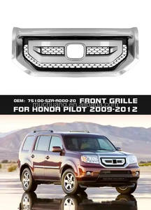 75100-SZA-A000-20 rejilla delantera de coche de plástico cromado plateado estilo EE. UU. Para Hon/da <span class=keywords><strong>Pilot</strong></span> 2009 2010 2011 2012 - Product Image 4