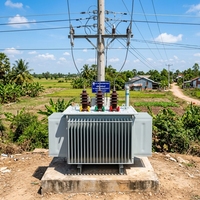 Équipement électrique Ganzhong S13-M 10kV Transformateur immergé dans l'huile à trois enroulements 50Hz 50kVA-2500kVA à faibles pertes IEC CE pour sous-stations solaires/éoliennes/rurales/VE