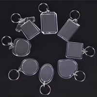 Porte-clés personnalisé en acrylique avec cadre photo, porte-clés en acrylique vierge, porte-clés photo personnalisés pour l'artisanat DIY