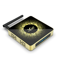 Boîtier en métal de la plus haute qualité STB X96 X10 Nouveau CPU Amlogic S928X RAM 4GB/8GB Le plus rapide WIFI6 B T Voice Remote Android 8K TV box X96