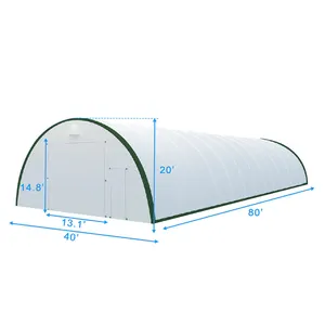 Trung Quốc bán buôn có thể tháo rời không thấm nước PE PVC ngoài trời Heavy Duty Dome lưu trữ nơi trú ẩn lều