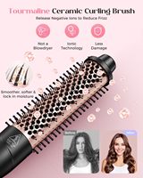 Set Tongkat Curling Listrik Multi-Ukuran Keramik Turmalin 150/210C Kunci Otomatis Portabel untuk Penggunaan Rumah Tangga dan Hotel, Tegangan Ganda untuk Seluruh Dunia