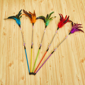 Fabrik Großhandel Fluffy <span class=keywords><strong>Cat</strong></span> Interactive <span class=keywords><strong>Wand</strong></span> Premium Spring <span class=keywords><strong>Stick</strong></span> Verschiedene Farben Pet Toys <span class=keywords><strong>Cat</strong></span> <span class=keywords><strong>Teaser</strong></span> Angelrute - Product Image 3