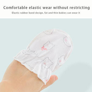 Des dizaines d'impressions de dessins animés nouveau-né anti-rayures visage été mince bébé mitaines mitaines nouveau-ne coton anti-rayures bébé gants - Product Image 6