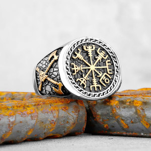 <span class=keywords><strong>Anello</strong></span> Vichingo in Acciaio Inossidabile 316L all'Ingrosso, con Lupo, Valknut, Vegvisir, <span class=keywords><strong>Albero</strong></span> <span class=keywords><strong>della</strong></span> <span class=keywords><strong>Vita</strong></span>, Ancora, <span class=keywords><strong>Anello</strong></span> Sigillo Nautico da Motociclista, Pronto per la Spedizione (RTS) - Product Image 3