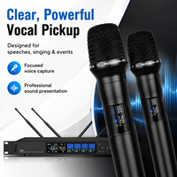 Système de microphone sans fil UHF à 4 canaux TK4000S-1 True Diversity pour spectacles sur scène, conférences et salles de réunion