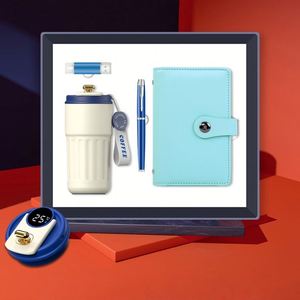 Customized Logo Handmade UV Printed Paper Deluxe 4-in-1 Coffee Cup+Pen+A5 Notebook+<b>USB</b> <b>Drive</b> Business Welcome Gift Set - Product Image 4