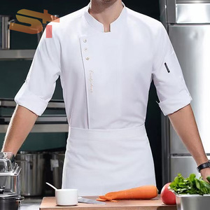 Uniforme de <span class=keywords><strong>Chef</strong></span> SIKE de Manga Larga para Restaurante, Barbacoa, Carne Asada y Filetes Occidentales - Product Image 5