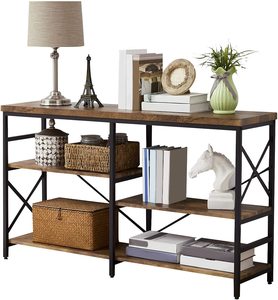 Table <span class=keywords><strong>console</strong></span> convertible de <span class=keywords><strong>luxe</strong></span> moderne, noir, blanc, or, acier inoxydable, pieds en bois, style mid-century, meubles pour la maison et l'hôtel - Product Image 3