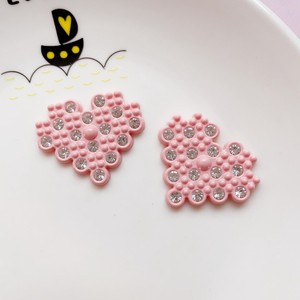 Accesorios de decoración para fundas de teléfono con diseño de gatito y lazo de resina rosa, con diamantes, de base plana, estilo Kawaii, para manualidades DIY, al por mayor - Product Image 3