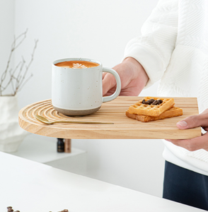 Mug en porcelaine moderne et durable, écologique, personnalisable, 360 ml (12 oz), patchwork, pour le thé de l'après-midi ou les cadeaux - Product Image 2