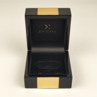 Boîte à bijoux en bois carrée de luxe artisanale, personnalisée, avec fermeture magnétique pour le rangement des bijoux
