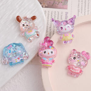 Résine Dessin Animé DIY Résine Transparent Mince Brillant Feuille KT Chat Crème Gel Pince À Cheveux Junk Téléphone Cas Chaussure Porte-clés Pendentif - Product Image 3