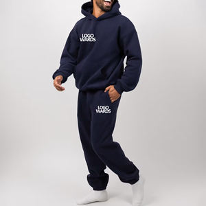 カスタム ユニセックス エッセンシャル デザイナー プレーン ややヘビーウェイト オーバーサイズ 高品質 ストリートウェア コットン パーカー セット メンズ レディース - Product Image 6