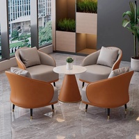 Canapé et fauteuils d'attente en cuir, style moderne et luxueux, pour bureau, hôtel, école, parc - usage commercial