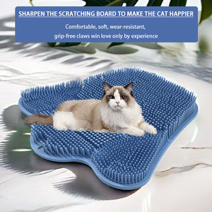 BunnyHi MZB009 gatto rimozione solletico gatto spazzola massaggio di bellezza Multi-funzionale adesivo <span class=keywords><strong>da</strong></span> parete in Silicone arrampicata gatto tiragraffi - Product Image 2