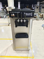 Machine à glace molle automatique verticale 22-30L/H, 3 saveurs, pour usage commercial, fabrication de cornets de glace au lait