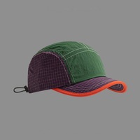 Gorra de Campamento Personalizada de 2 Tonos, Secado Rápido, 5 Paneles, para Pesca, Ciclismo, Senderismo, Gorra Deportiva Transpirable de Poliéster, Venta al Por Mayor OEM