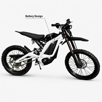 Moto tout-terrain électrique à suspension intégrale, batterie lithium 10000W 72V 35Ah, 2 vitesses, vitesse maximale >80 km/h