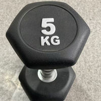 KGS ou LBS Ensemble d'haltères en acier massif moins cher Poids libres recouverts de caoutchouc noir