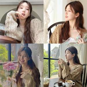 Collar de Perlas de Arroz de Plata Pura de Zhuji Danshui, Estilo Zhao Lusi, Versátil, Resistente, con un Atractivo Suave, Descuento al por Mayor para Personas Mayores - Product Image 2