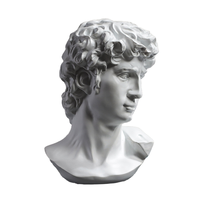 Vente en gros de sculptures de tête de David en résine statue grecque et romaine classique galerie d'hôtel en vrac OEM buste personnalisé décor musée art cadeau