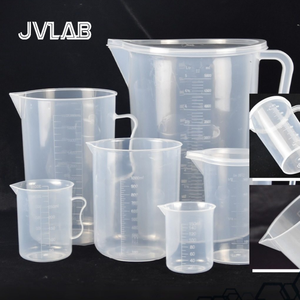 रासायनिक प्रतिरोधी प्लास्टिक बीकर हैंडल स्लीक ने कप लैब 50 मिली-5000 मिलीलीटर जेवीलैब ओएम अनुकूलन योग्य - Product Image 5