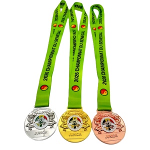 Medaglia Personalizzata in Metallo Smaltato per Wushu, Campionato del Senegal 2026, Medaglia Sportiva Kung <span class=keywords><strong>Fu</strong></span> Drago - Product Image 1