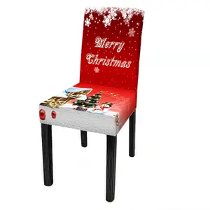 Bọc Ghế Ăn Giáng Sinh Hình Bông Tuyết Bọc Ghế Parsons Co Giãn Đồ Bảo Vệ Ghế Bọc Ghế Nhà Bếp Bằng Spandex