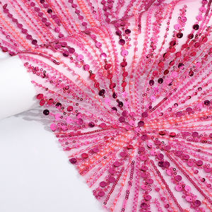 Tissu en dentelle à sequins perlés de nouvelle conception 2026 avec fond en filet pour <span class=keywords><strong>robe</strong></span> de soirée et <span class=keywords><strong>robe</strong></span> de mariée - Product Image 3