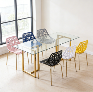 Chaise empilable en plastique pratique avec siège ventilé pour bistro en plein air, cafétéria intérieure et zones <span class=keywords><strong>de</strong></span> restauration commerciales générales - Product Image 2