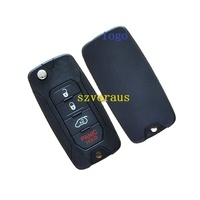 Fabricants de clés de voiture, vente en gros de clés de véhicule, coque de clé pliable à 5 boutons (cavité de clé SIP22) ABS+Métal pour Chrysler Jeep Dodge sans clé