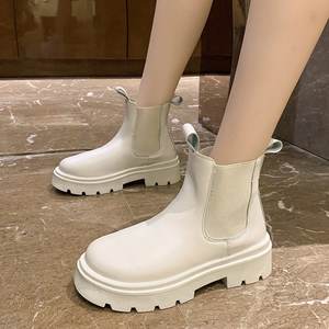Commercio all'ingrosso autunno inverno di alta qualità della piattaforma di moda <span class=keywords><strong>Beige</strong></span> Punk stivaletti per le donne nero Platform stivaletti - Product Image 5