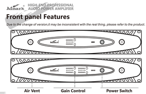 Amplificatore di Potenza Digitale Hi-Fi Professionale Classe D AD460 a <span class=keywords><strong>4</strong></span> Canali 4x6000W con Connettività XLR in Metallo - Product Image 4